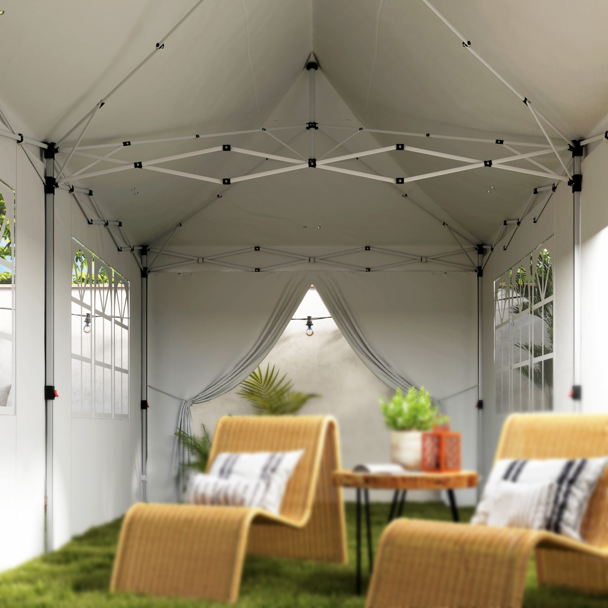 Outsunny 3 x 6m Pop Up Gazebo with Sides, UPF50+ and Carry Bag