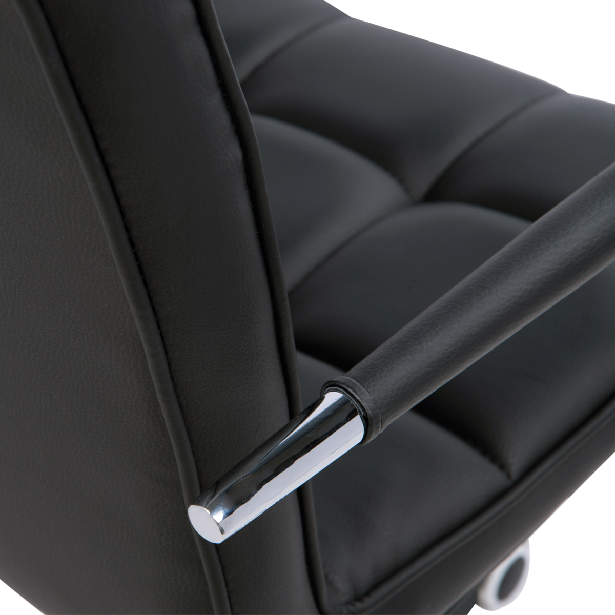 Vinsetto Black PU Leather Height Adjustable Swivel Office Chair