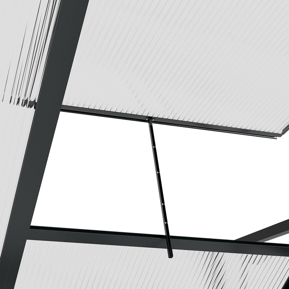 Outsunny 6 x 4ft Aluminium Polycarbonate Walk-In Greenhouse with Sliding Door