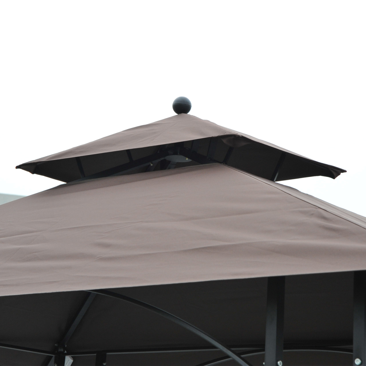 Outsunny 2.5x1.5m BBQ Gazebo with 2 Side Tables, Flame-Resistant Canopy