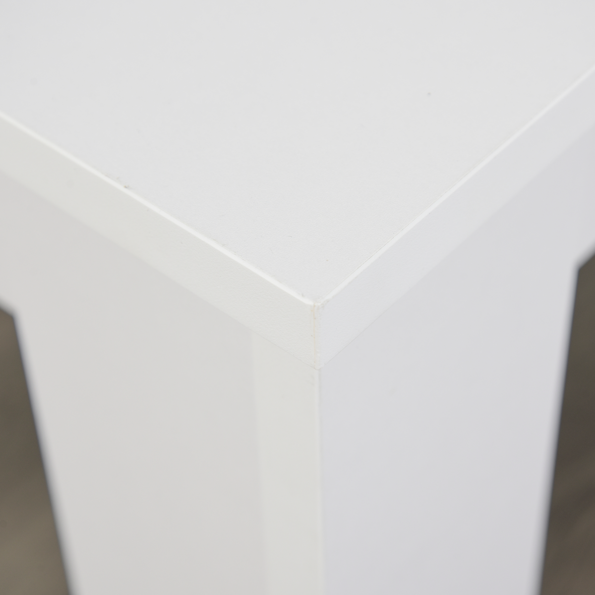 HOMCOM 3 Piece White Particle Board Dining Set with Table and 2 Benches