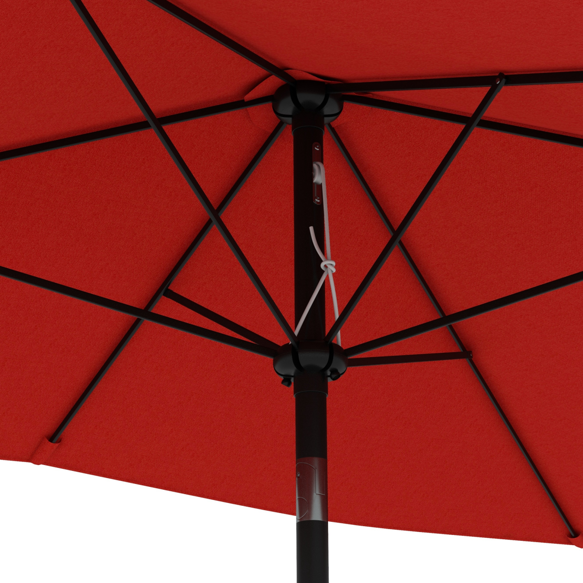 Outsunny 2x3m Rectangular Garden Parasol, Wine Red, Crank & Tilt