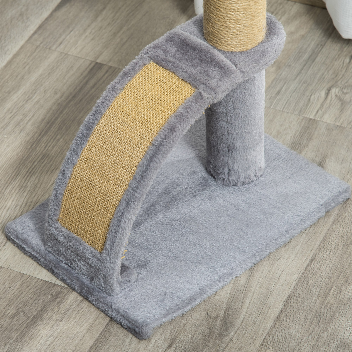 PawHut Cat Tree Climbing Activity Center with Jute Scratching Board and Hanging Bell Ball