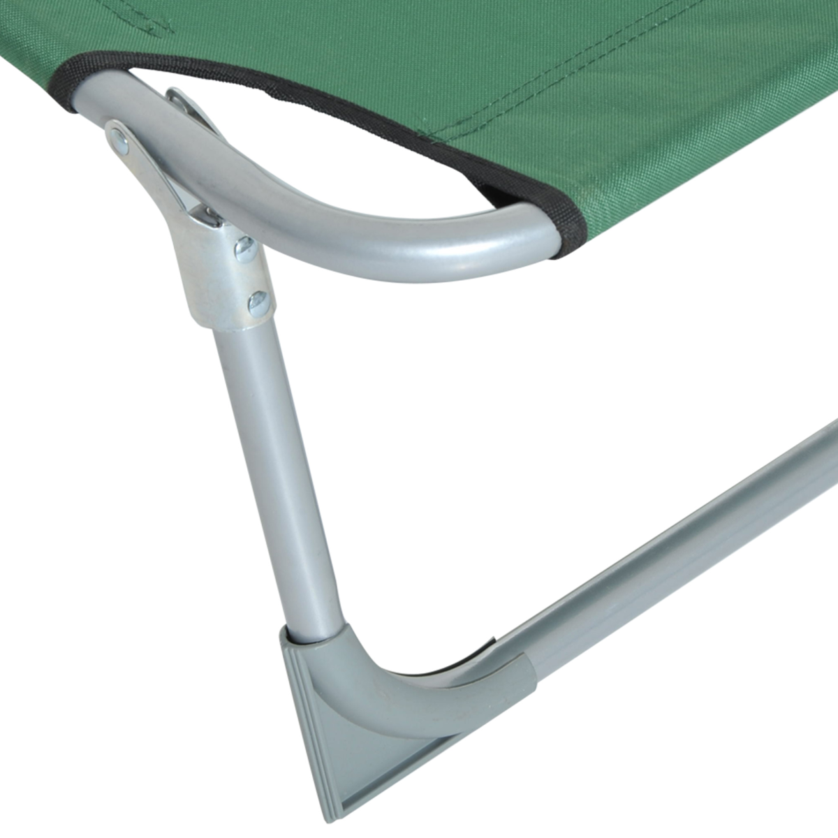 Adjustable Folding Camping Cot Recliner, Portable, Green