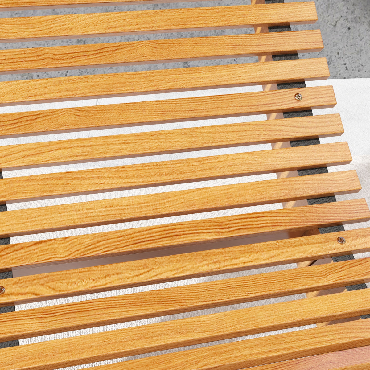 Outsunny Outdoor Wooden Rocking Chair with Slatted Seat, Teak
