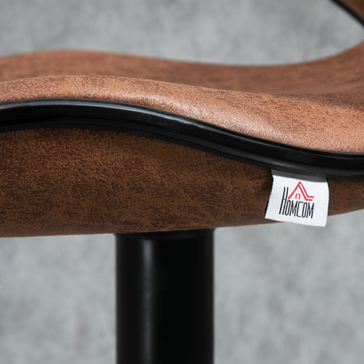HOMCOM Set of 2 Adjustable Height Padded Armless Bar Stools