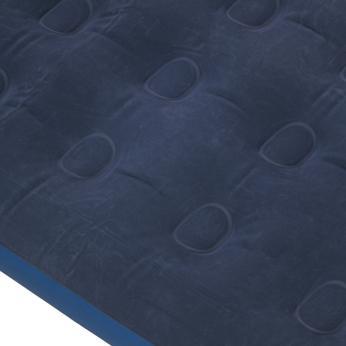 Outsunny Portable Single Air Mattress with Flocked Surface, Blue