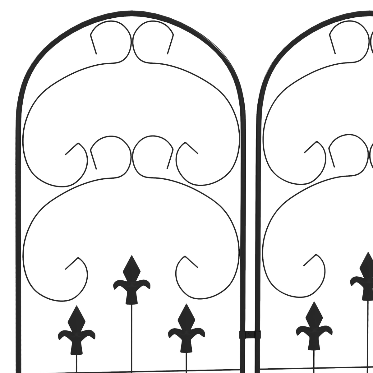 Outsunny Set of 2 Metal Trellis for Climbing Plants, Scrolls Design