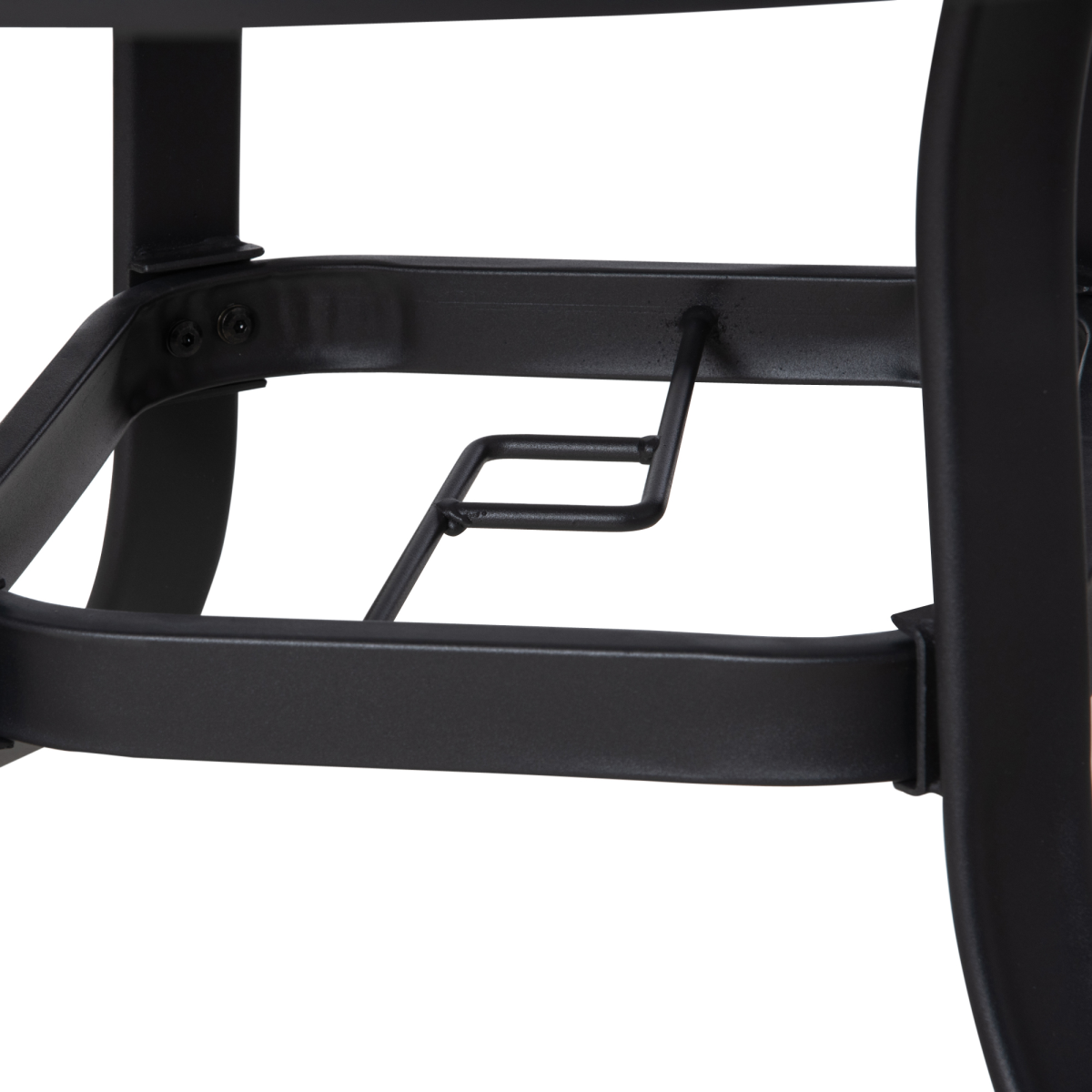 Outsunny 106cm Round Garden Dining Table with Parasol Hole, Tempered Glass Top, Steel Frame