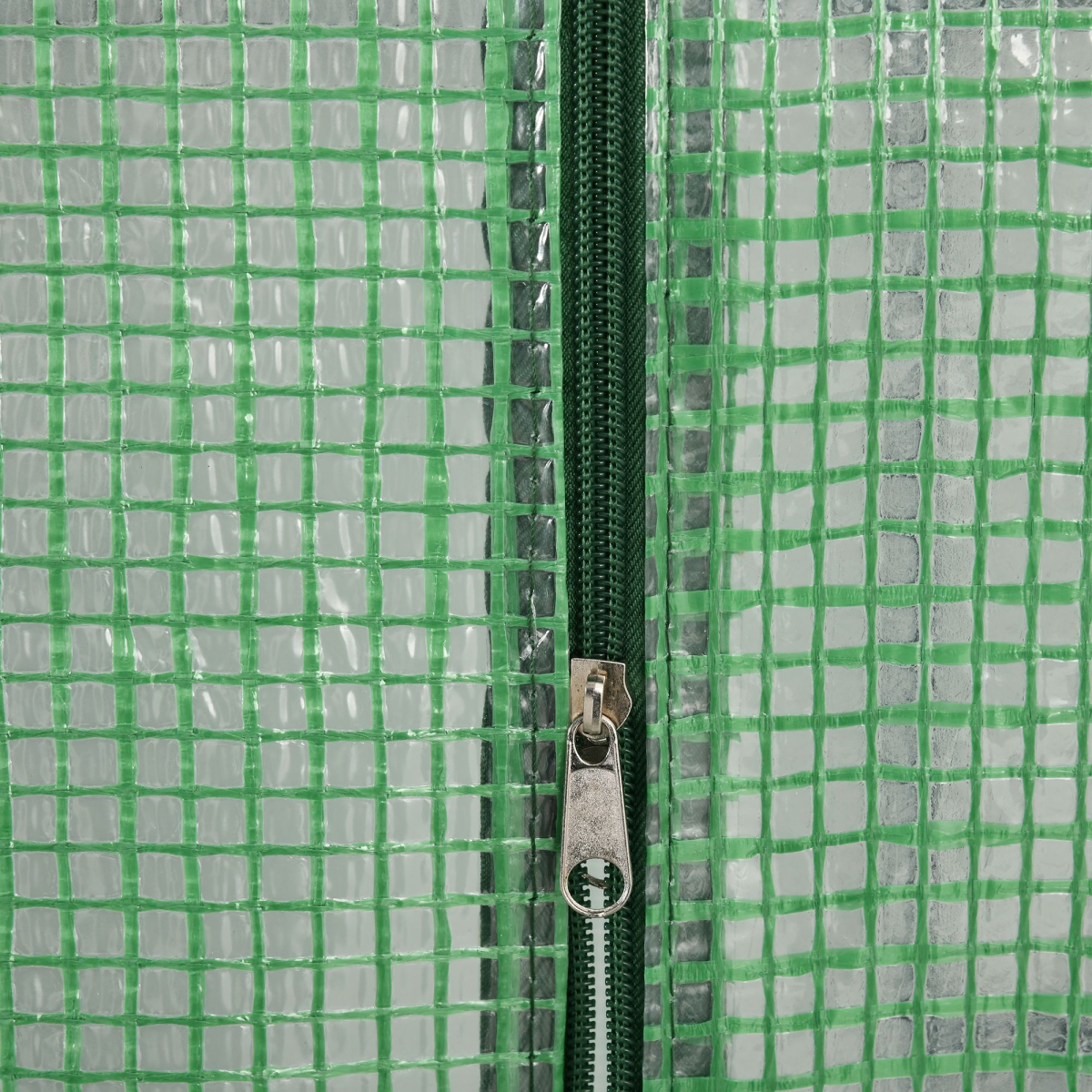 Walk-In Garden Greenhouse with Shelves, Roll-Up Door, 143x138x190cm