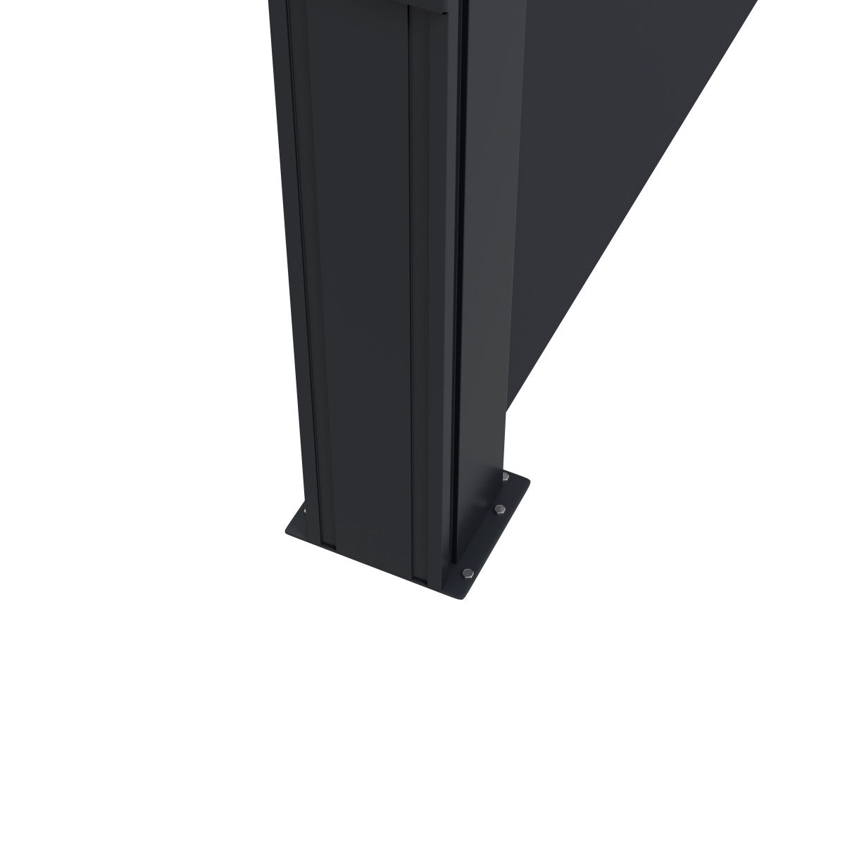 Outsunny Retractable Side Awning Outdoor Privacy Screen, 400 x 180cm, Black