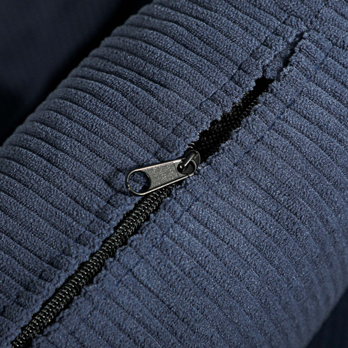 HOMCOM Blue Corduroy Wingback Armchair with Padded Seat & Backrest