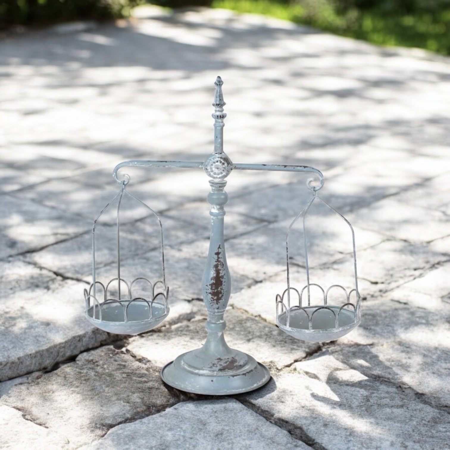 Decorative Cream Metal Scales 50cm