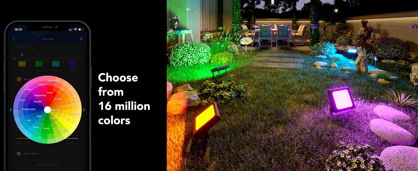 GOVEE RGBICWW LED SMART FLOOD LIGHT 4PCS