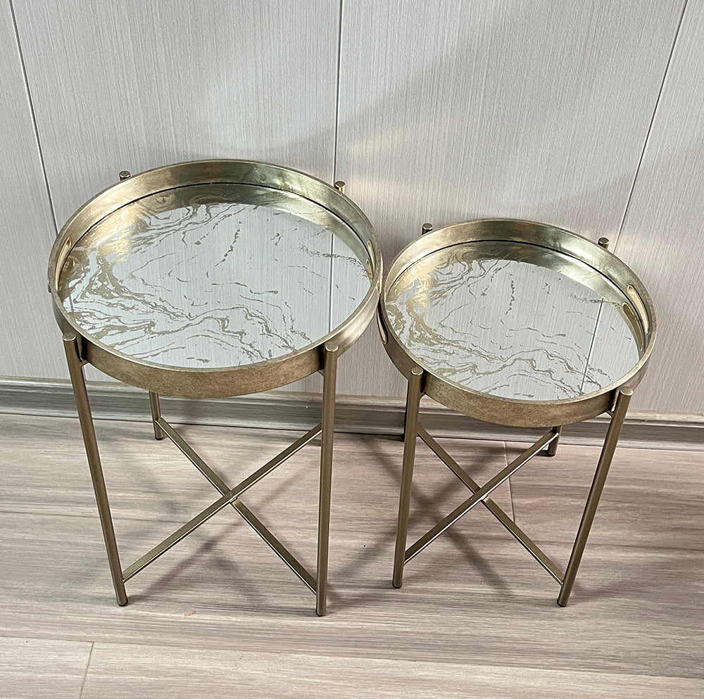 MSL Set of 2 Round Tables 43/53 cm