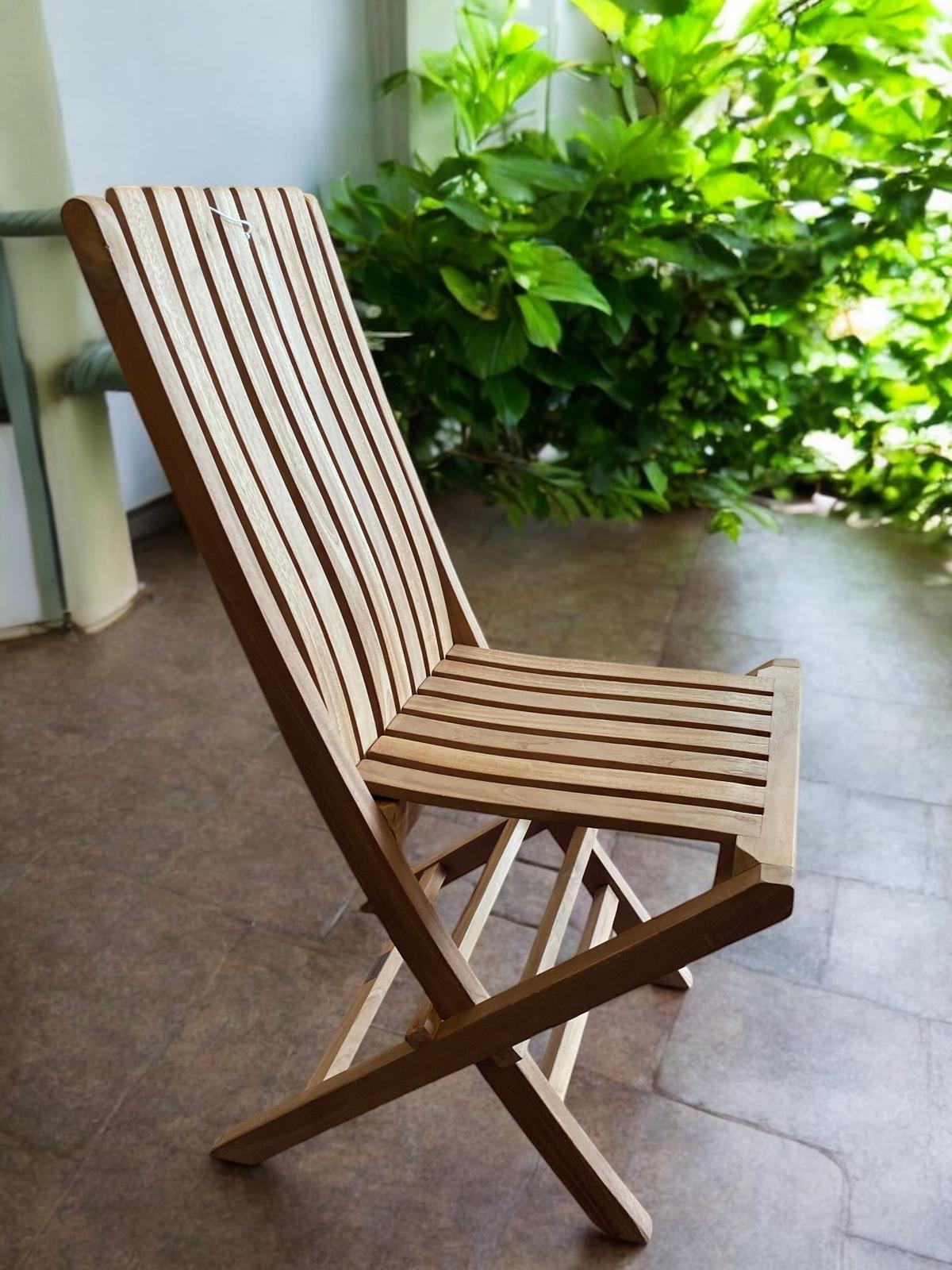 MSL Miami Folding Teak Garden Chair