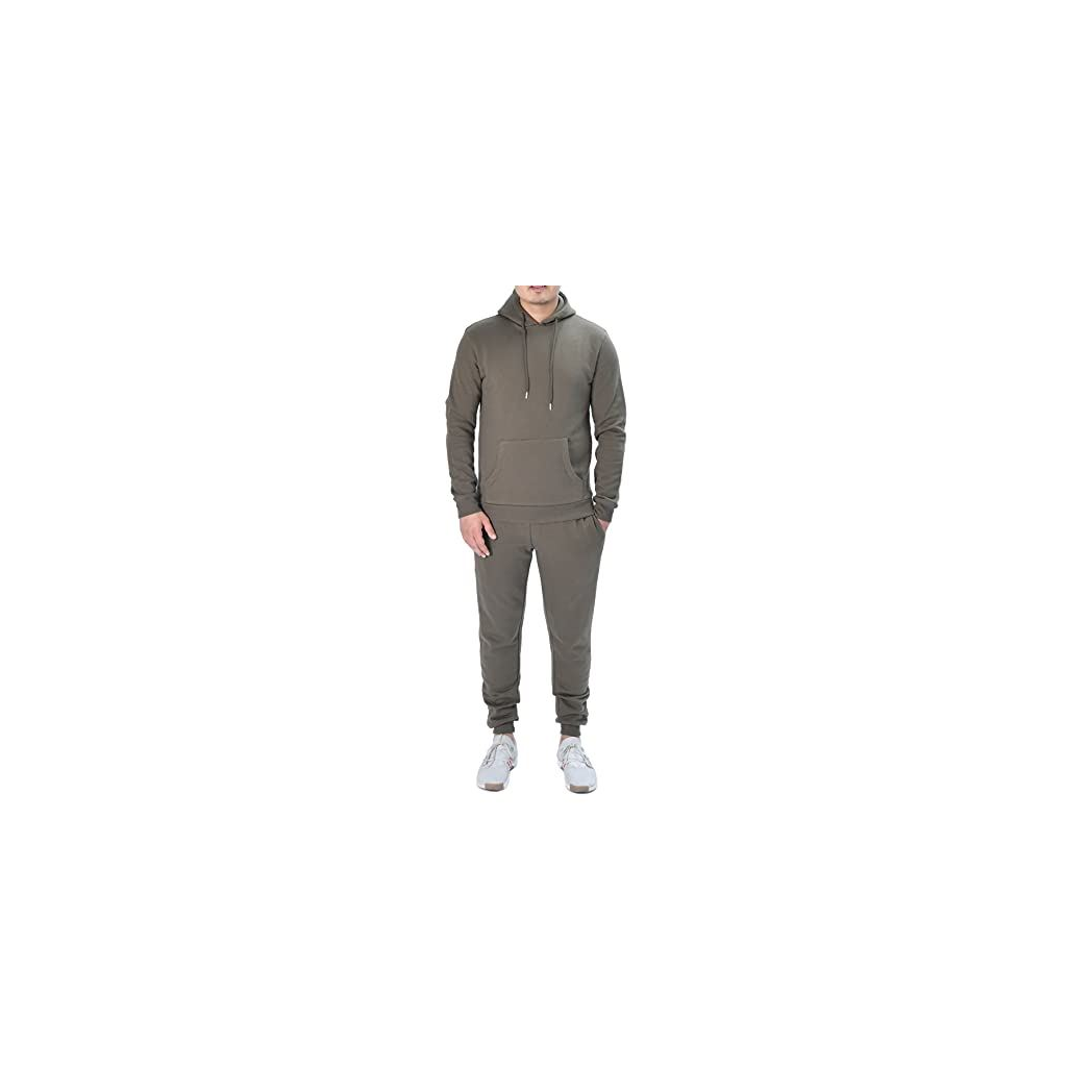M17 Men's Khaki Long Sleeve Pullover Hoodie, Recycled Blend