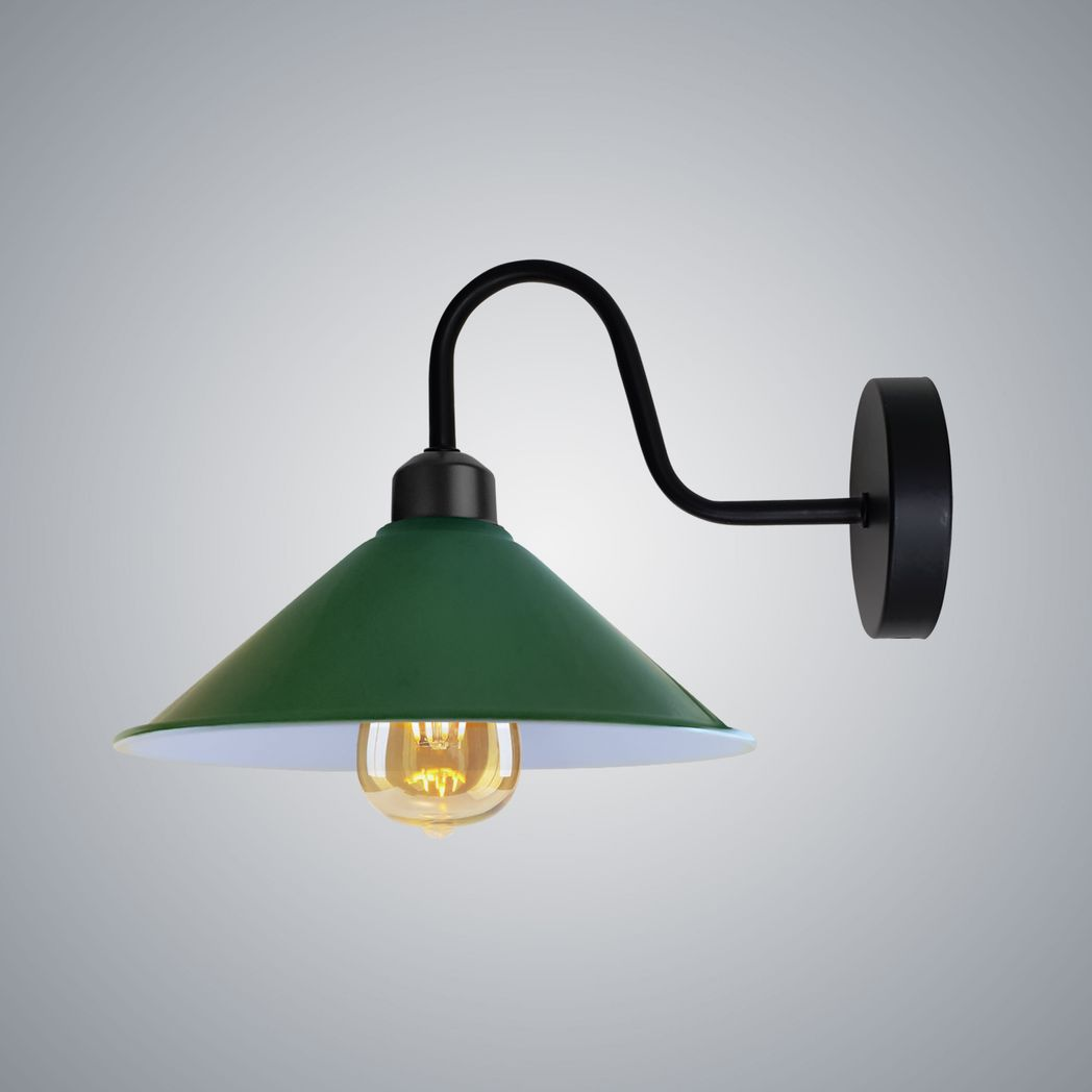 Vintage Cone Wall Sconce Light Fixture, E27 Base, Indoor