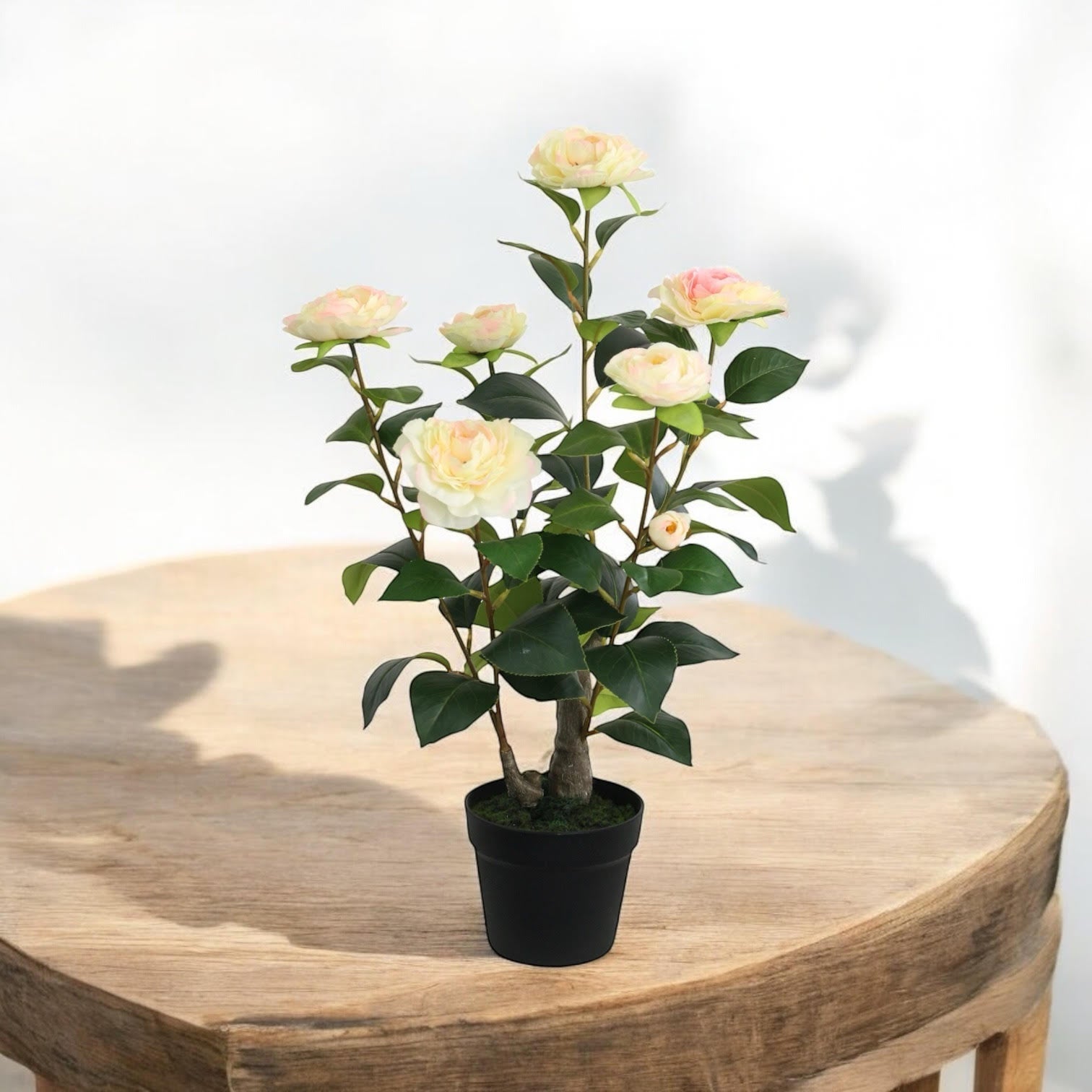 MSL 58CM Artificial Camellia Plant, Realistic Design, Maintenance Free