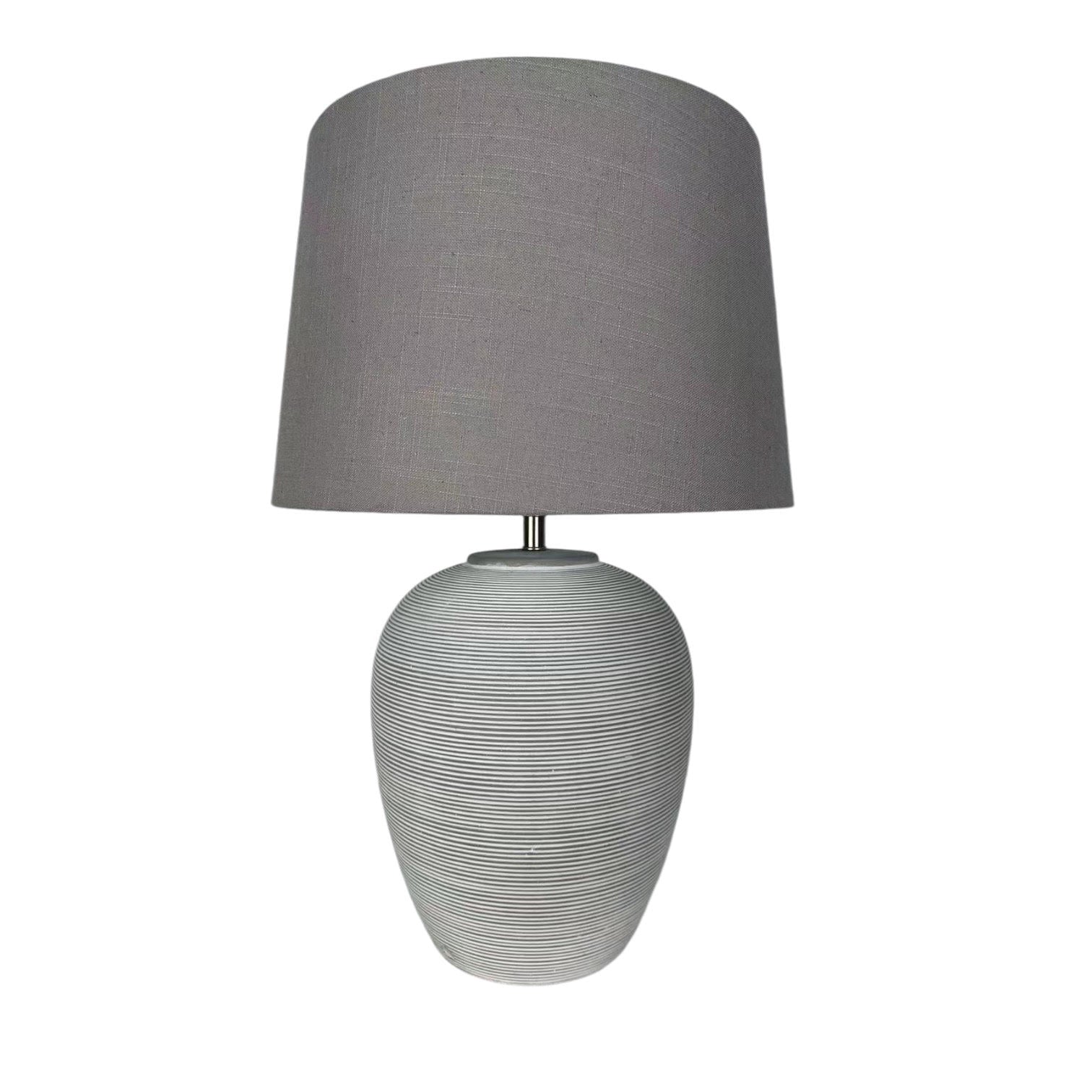 MSL 32cm Traditional Ceramic Table Lamp Base and Shade with Inline Rocker Switch, Double Insulated
