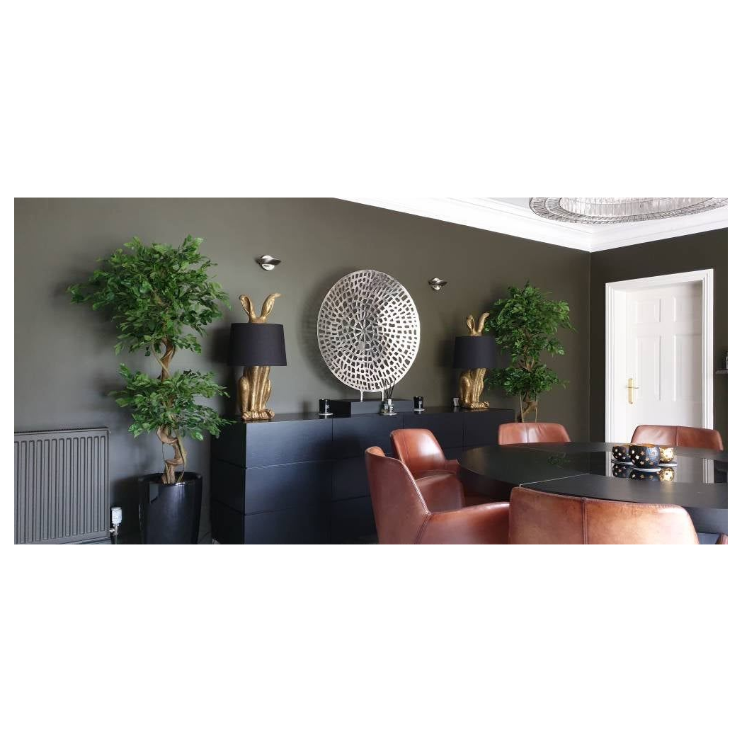 Leaf 150cm Artificial Japanese Fruticosa Style Ficus Tree with Twisted Trunk and Wired Stems