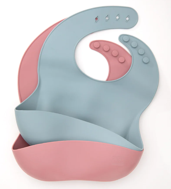 Baby silicone bibs BPA free in a pack of 2