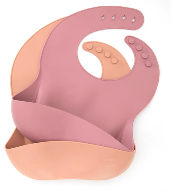 Baby silicone bibs BPA free in a pack of 2