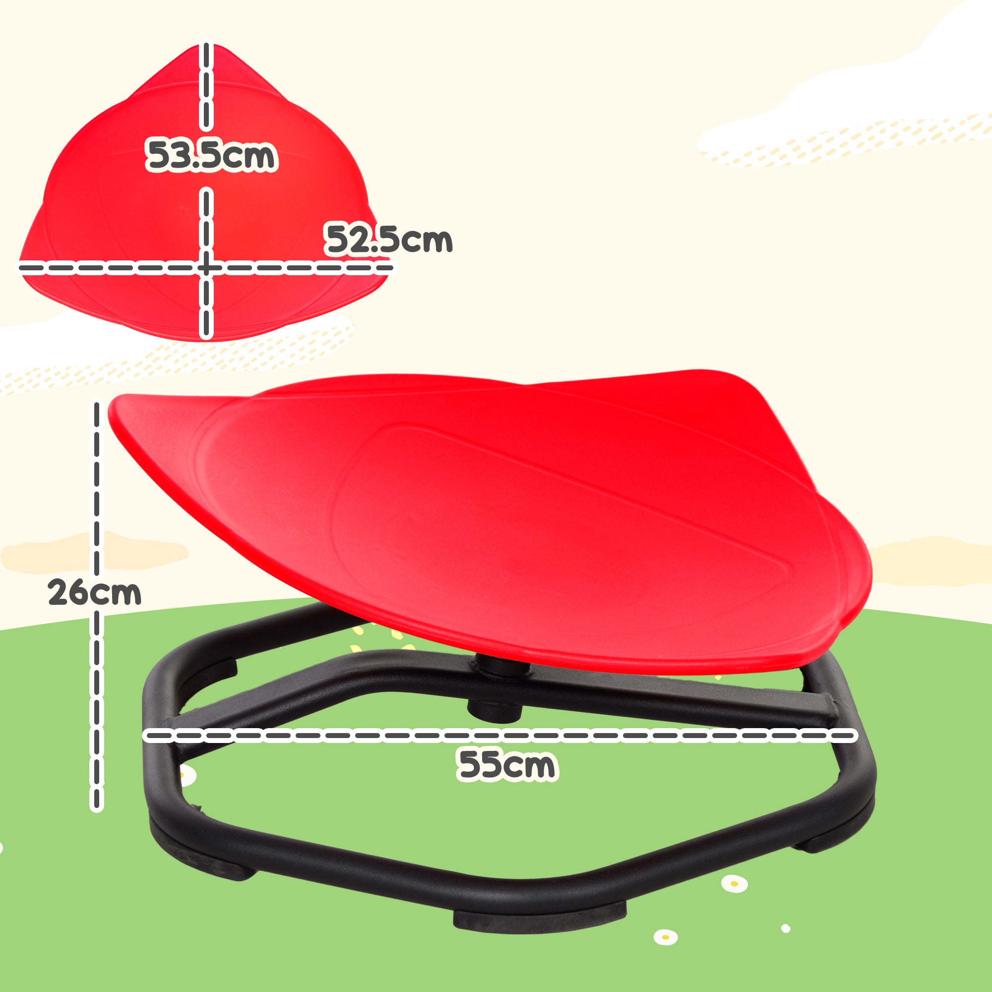AIYAPLAY Autism Sit and Spin Chair for Balance & Coordination, Red