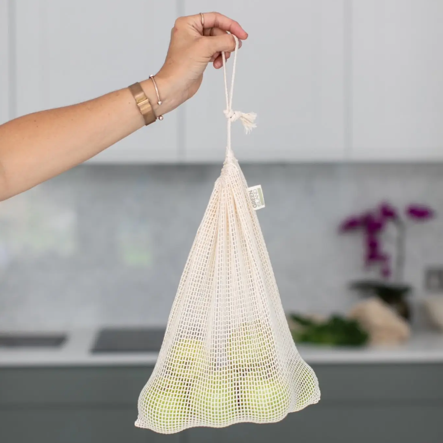 Organic Mesh Produce Bags - Set of 3