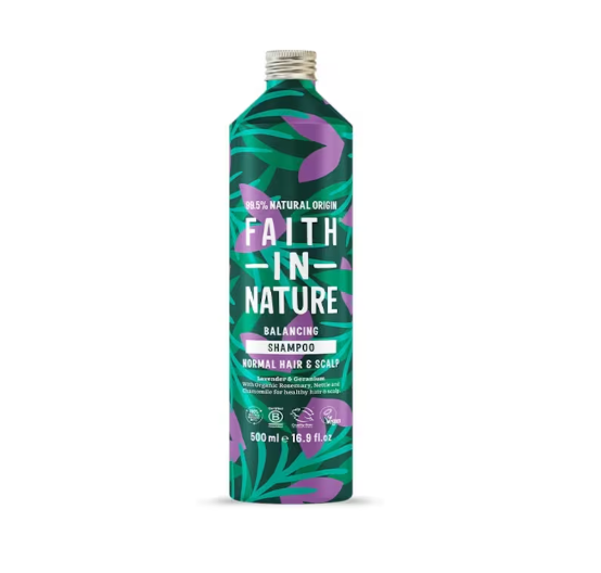 Faith In Nature Lavender & Geranium Shampoo – 500ml Aluminium