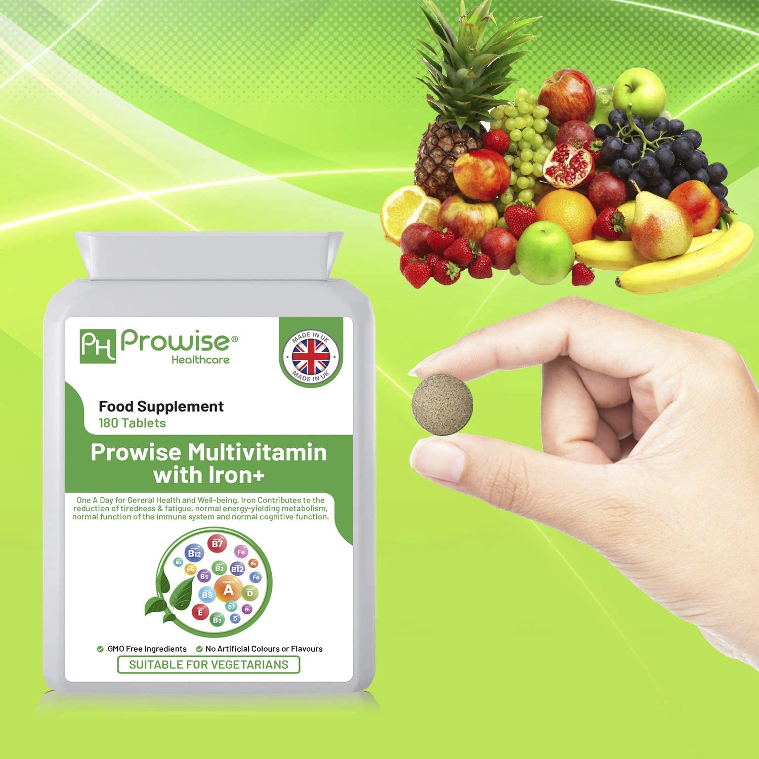 Prowise Healthcare Multivits and Iron+ Tablets, 180 Tablets