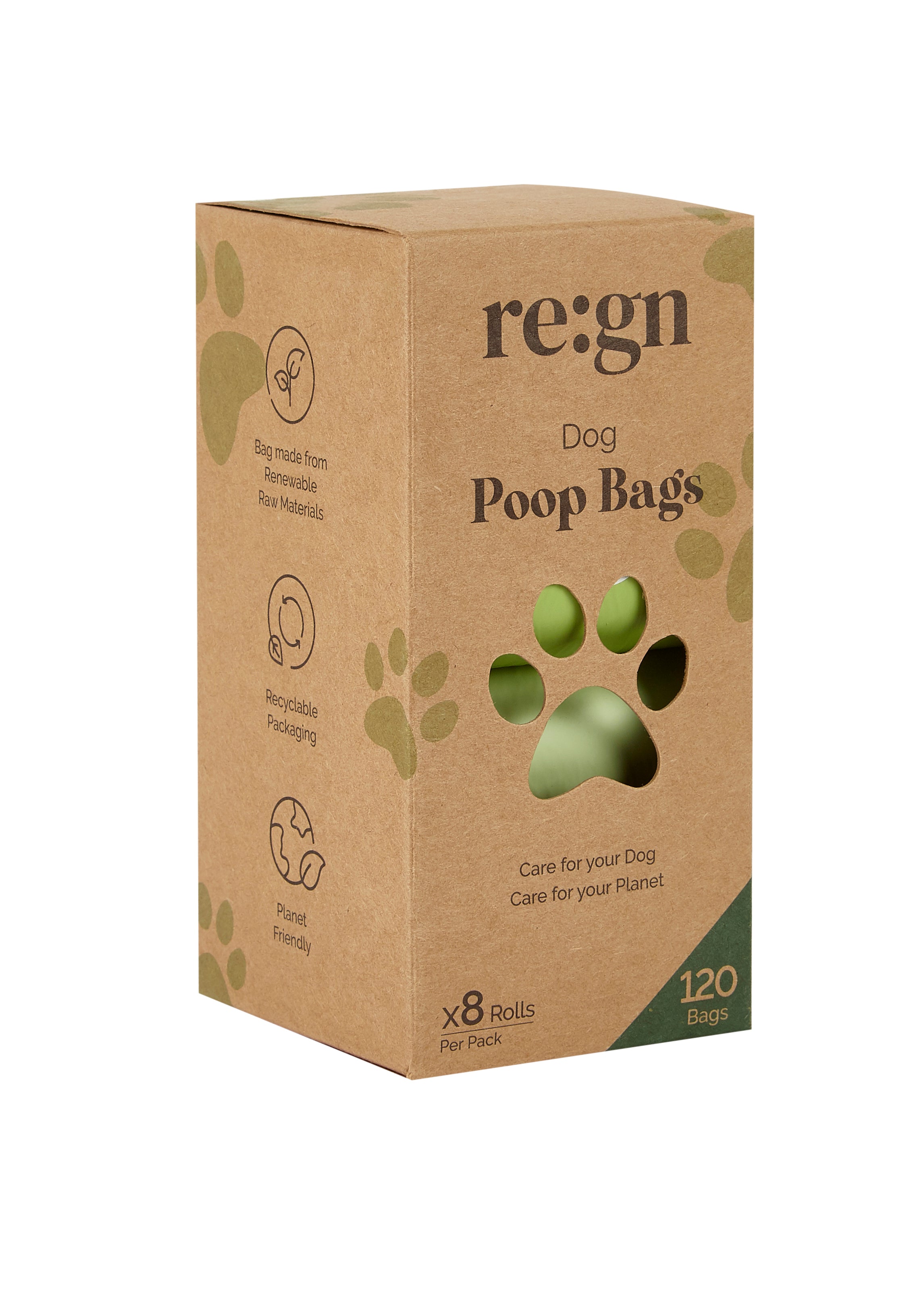 Re:gn Compostable Dog Poop Bags – 120 Bags per Pack