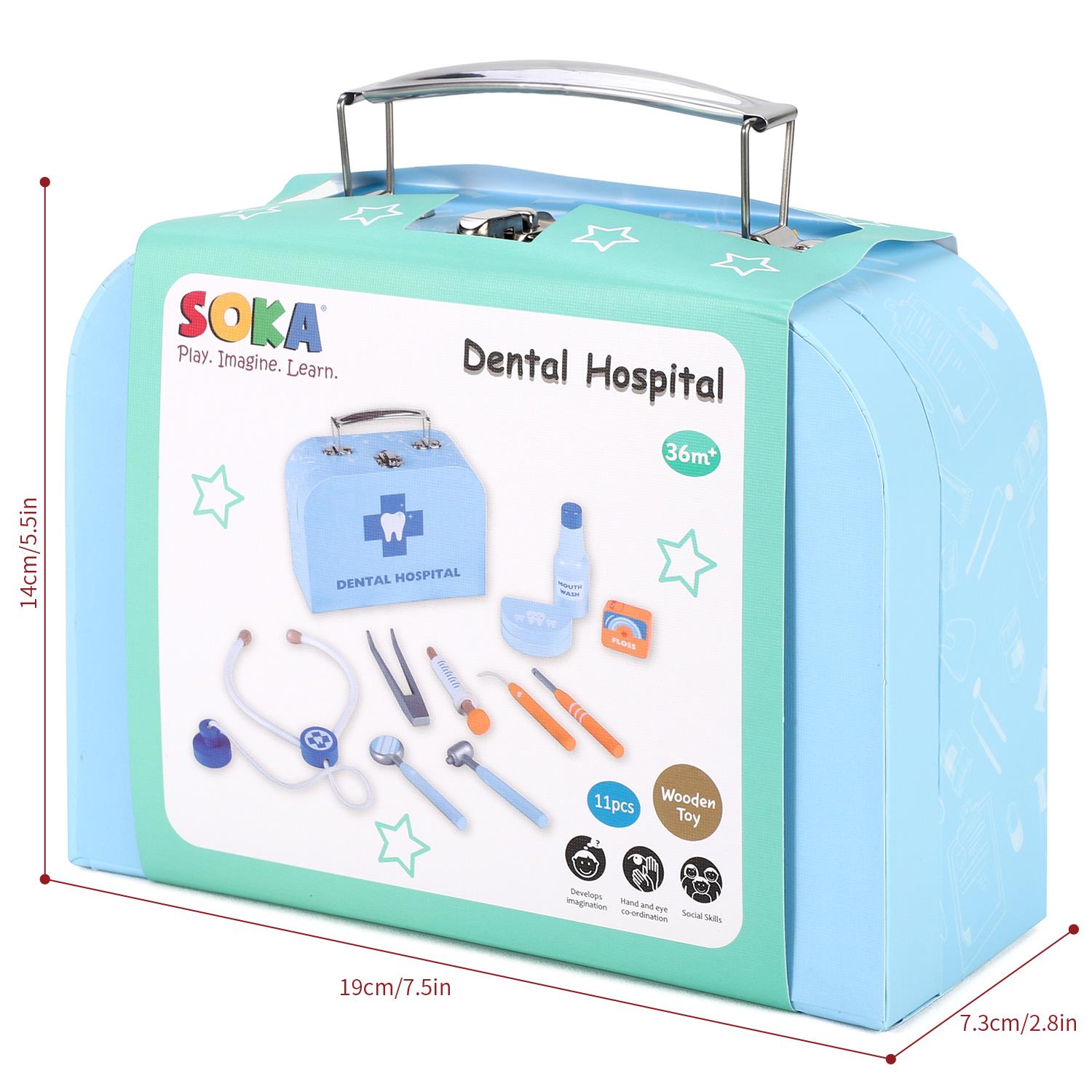 SOKA Play Imagine Learn Adorable Dental Hospital Toy Playset for Kids