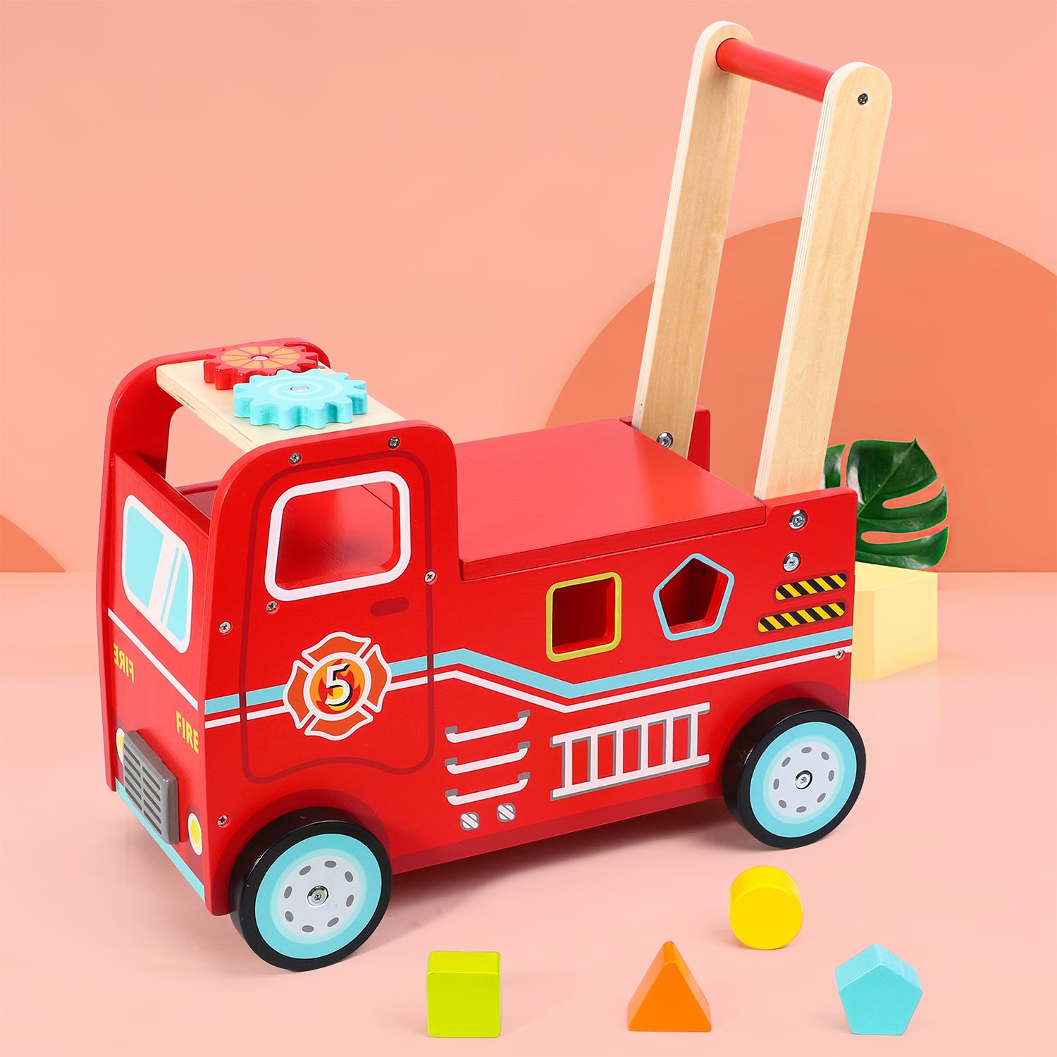 SOKA Fire Engine Ride and Push Toy