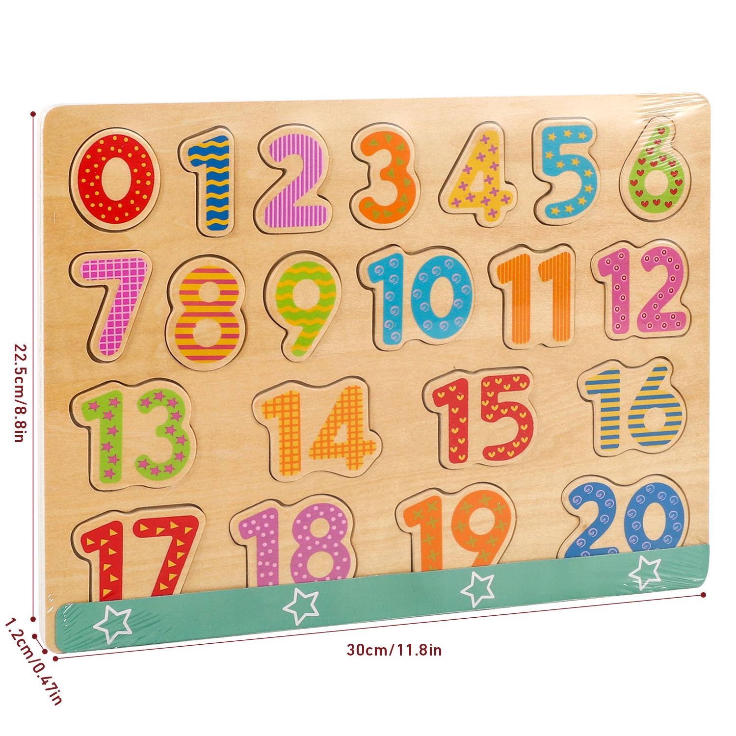 SOKA Wooden Number Board 1 to 20 Educational Toy for Children