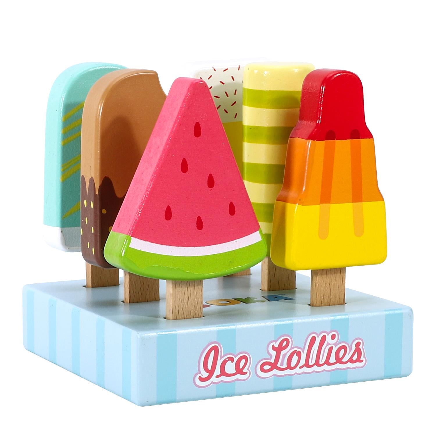 SOKA Play Imagine Learn Wooden Ice Lollies 7-Piece Toy Playset