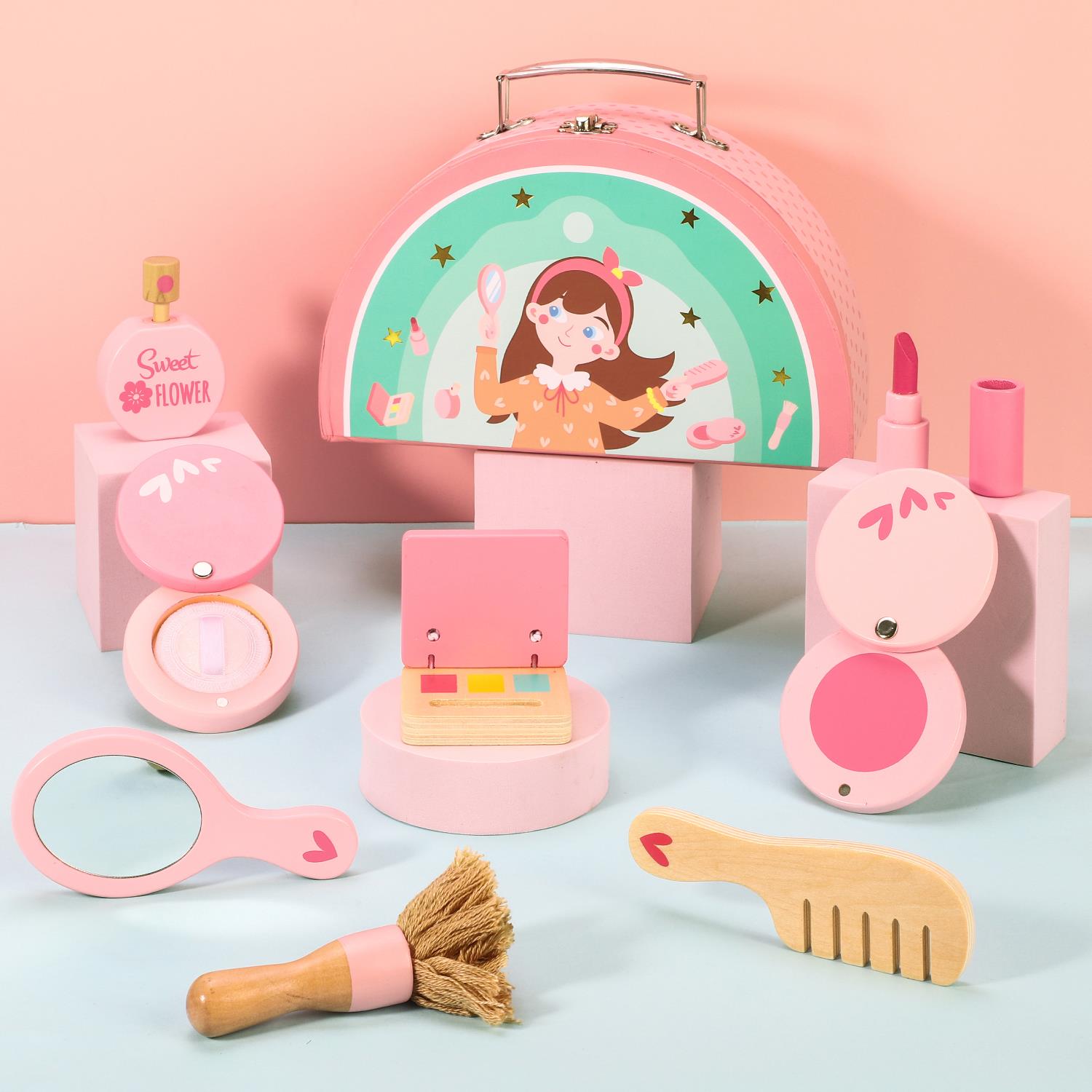 SOKA Play Imagine Learn Wooden Kids First Makeup Kit