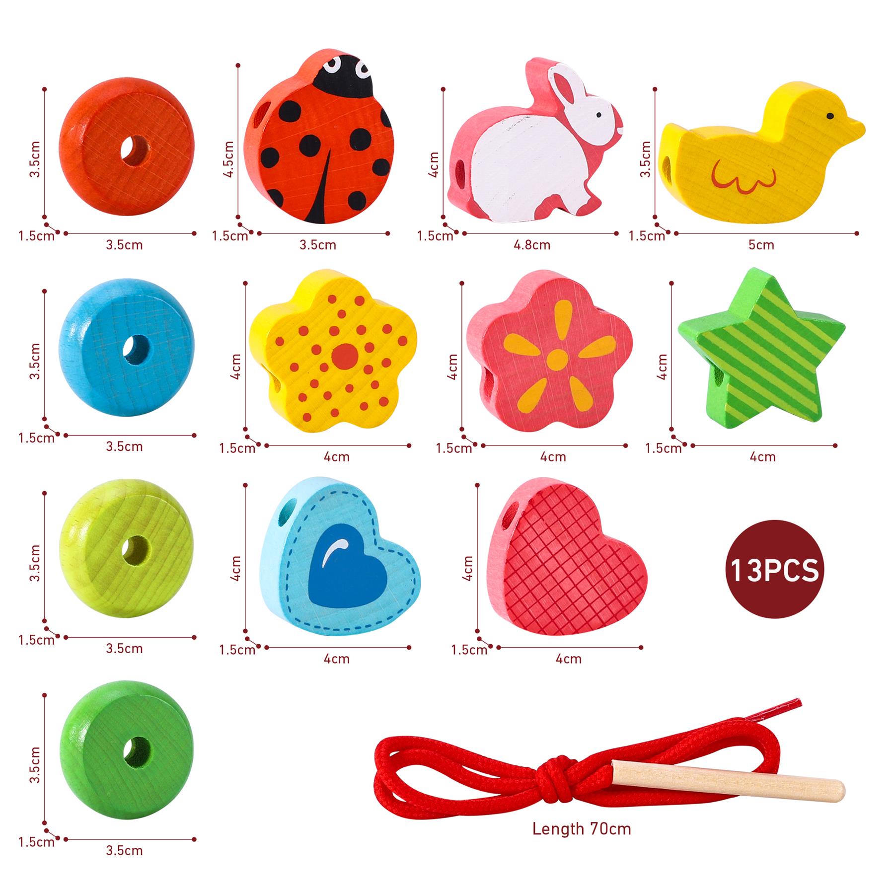 SOKA First Threading Colourful Lacing Blocks for Kids