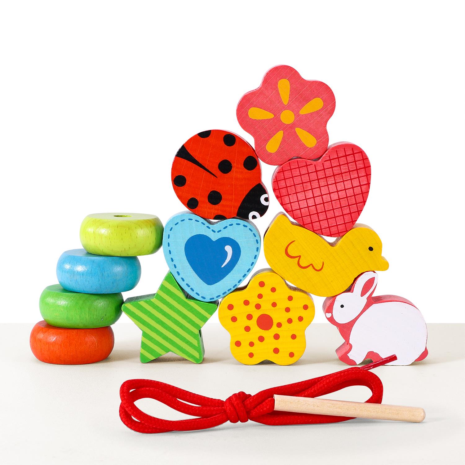 SOKA First Threading Colourful Lacing Blocks for Kids
