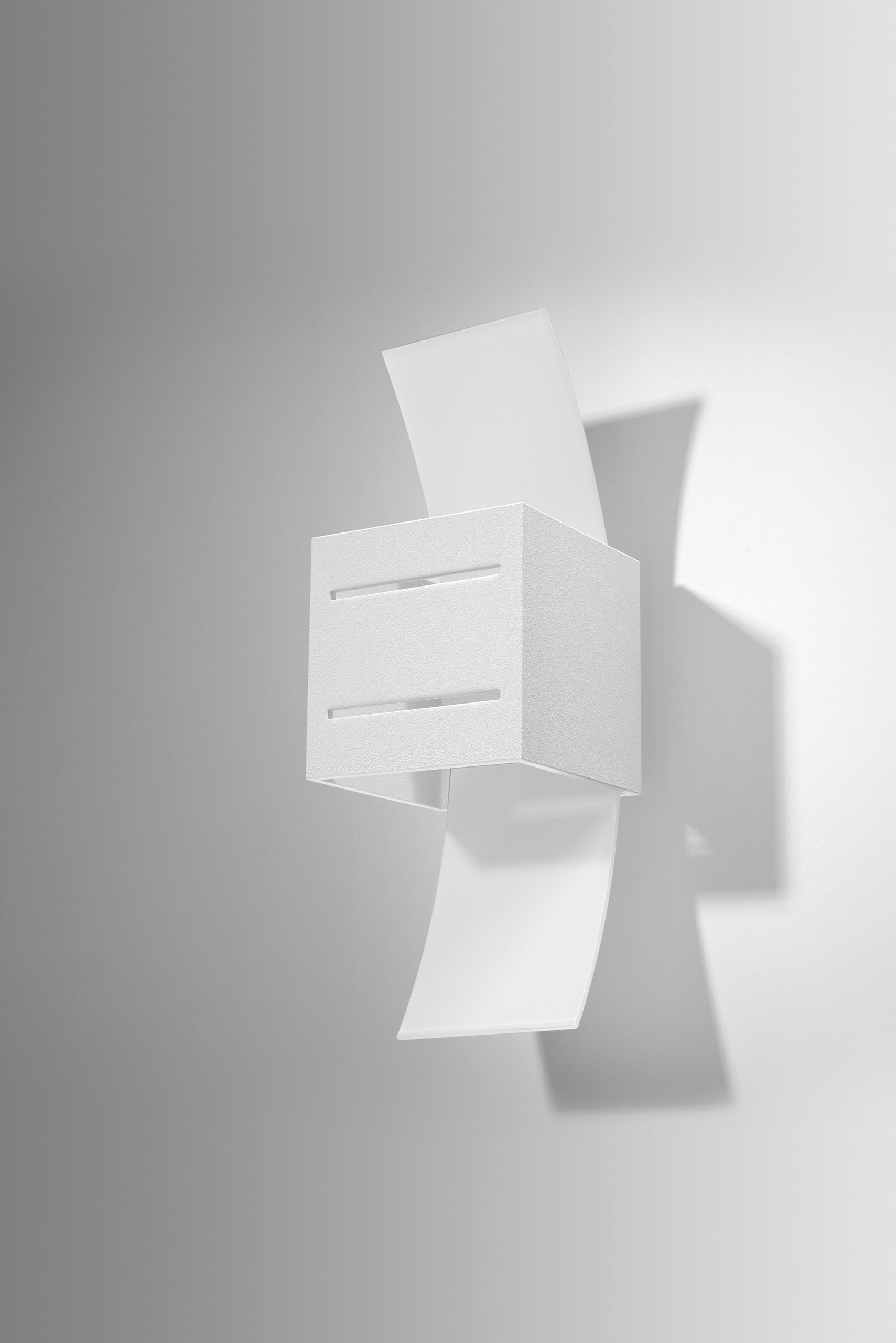 LORETO White Modern Square Wall Lamp, Up/Down, G9