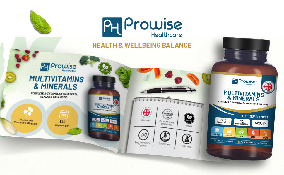 Prowise Healthcare A-Z Multivitamins & Minerals, 365 Vegan Tablets, 26 Active Vitamins & Minerals