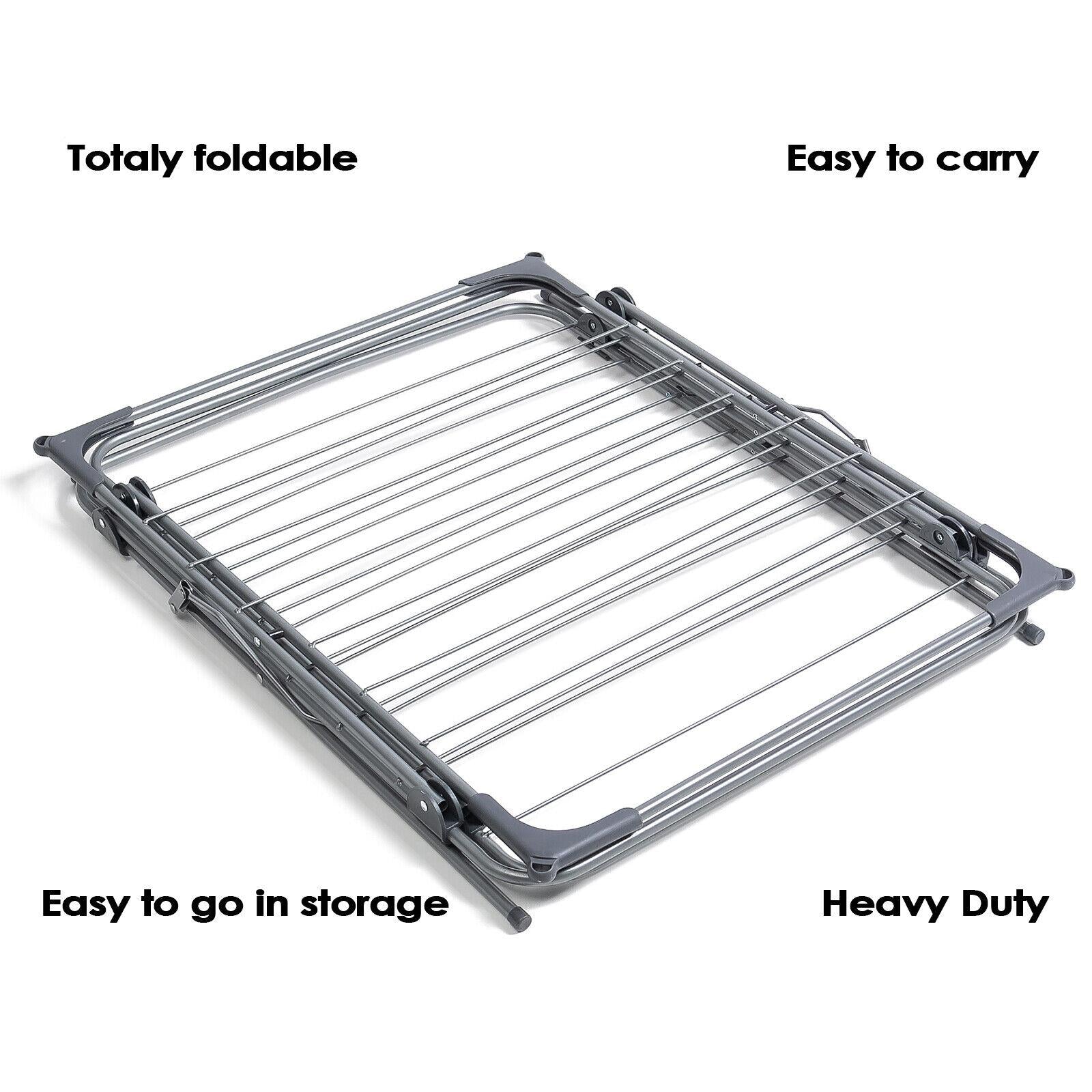 3-Tier Clothes Drying Airer, Foldable Indoor/Outdoor Washing Line, 15kg Capacity