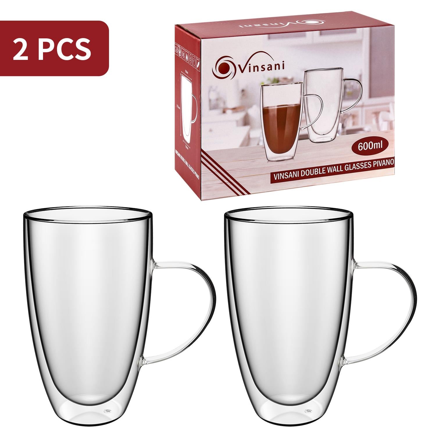 Vinsani Double Wall Glasses Pivano 1010315