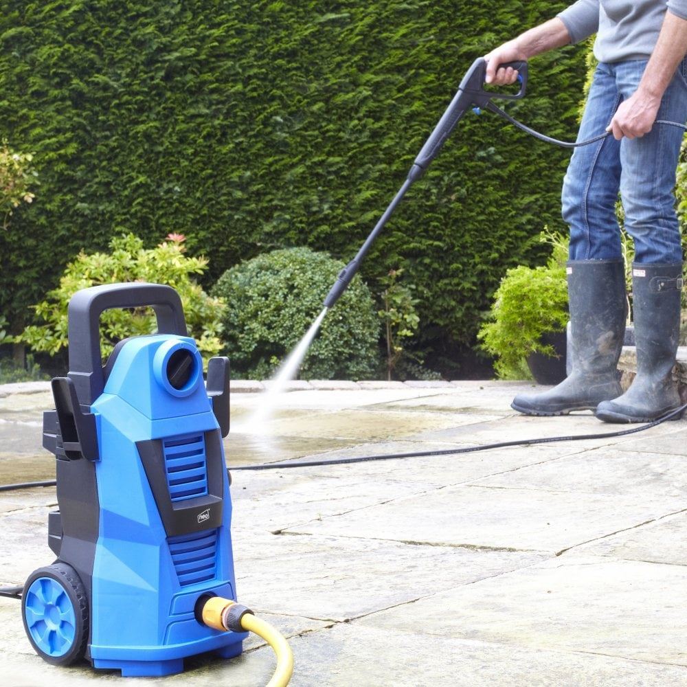 Electric High Pressure Washer 110 Bar with Adjustable Nozzle, 5M Hose, 5M Power Cord and Foam Tank