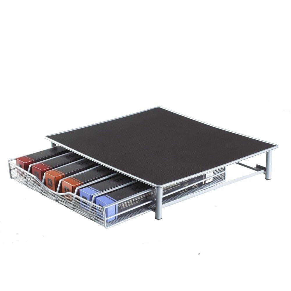 Dolce Gusto Coffee Pod Drawer Stand, Non-Slip Capsule Storage Holder, Holds up to 36 Capsules, Black Carbon Steel Frame
