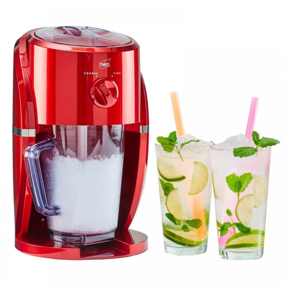 Electric Ice Crusher and Slush Machine with 2 Grinder Settings, Built-in Stirrer and 1 Litre Measuring Jug