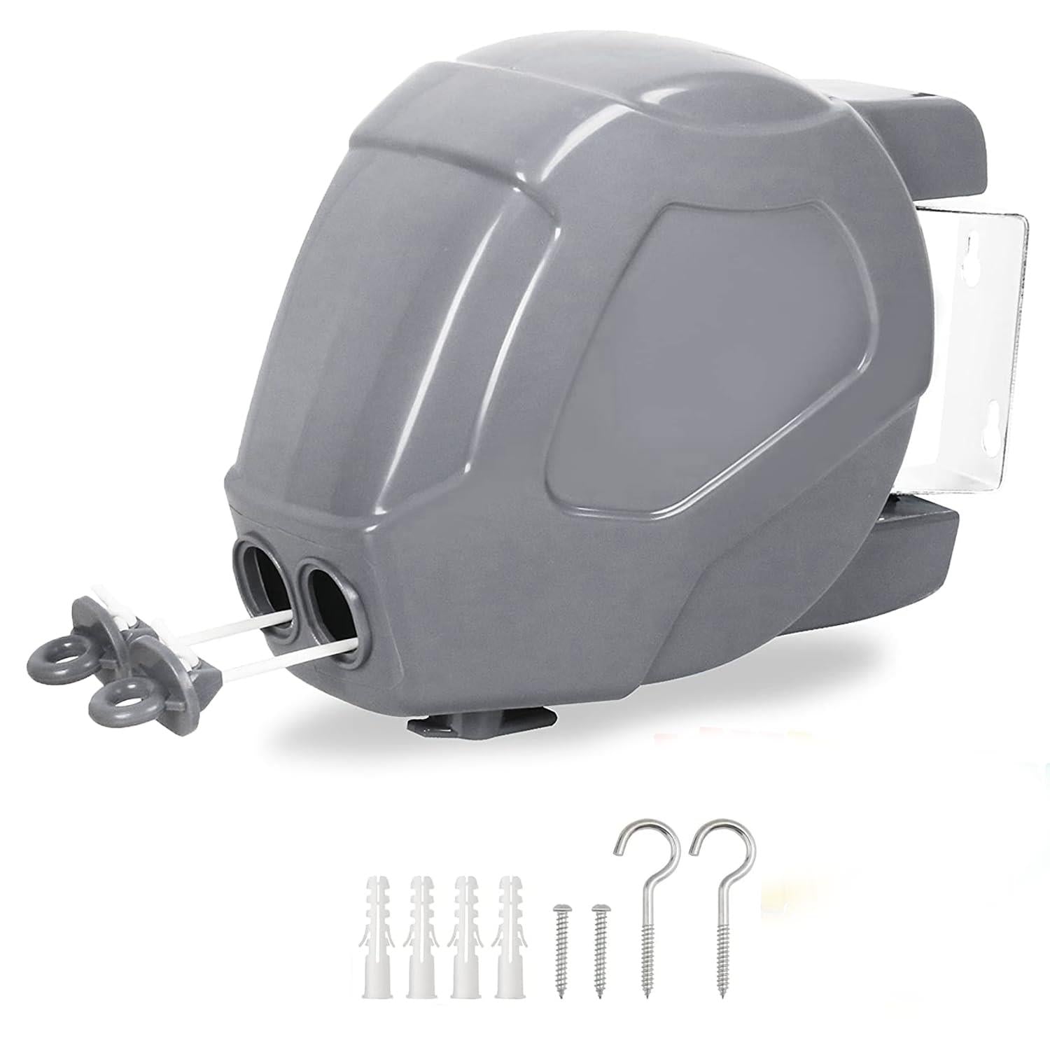 30M Double Retractable Washing Line - Grey