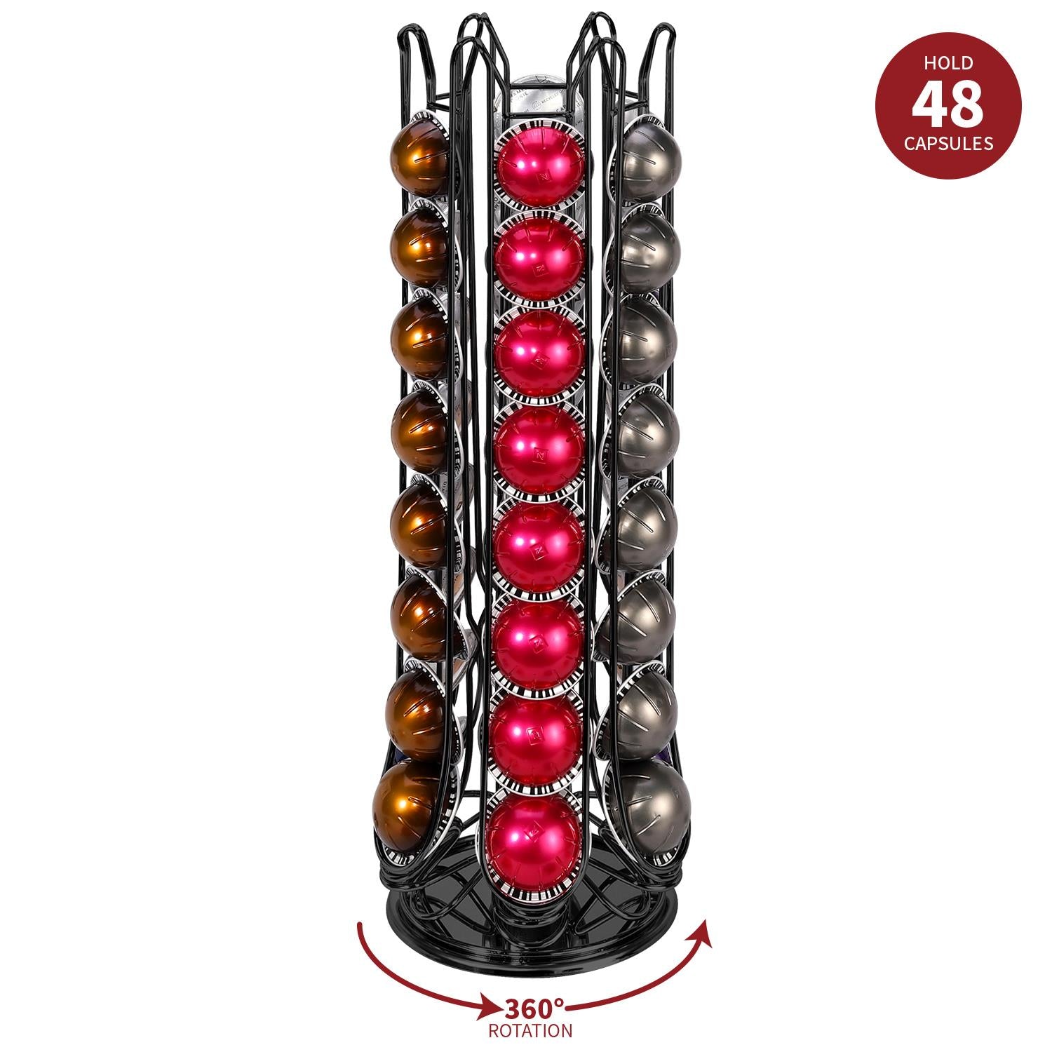 Vinsani Black Coffee Pod Stand for 48 Pods
