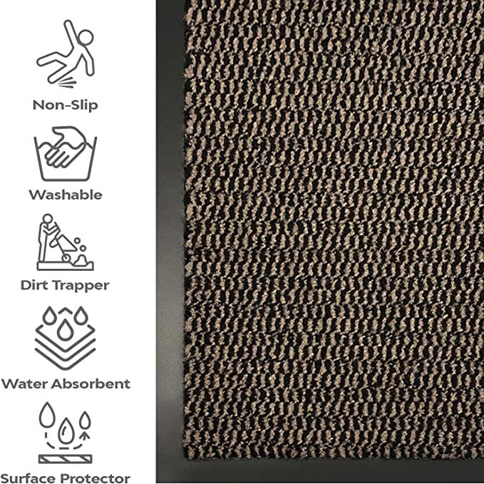 60 x 120 Rust Heavy Duty Barrier Mat Non-Slip Dirt and Moisture Absorbent