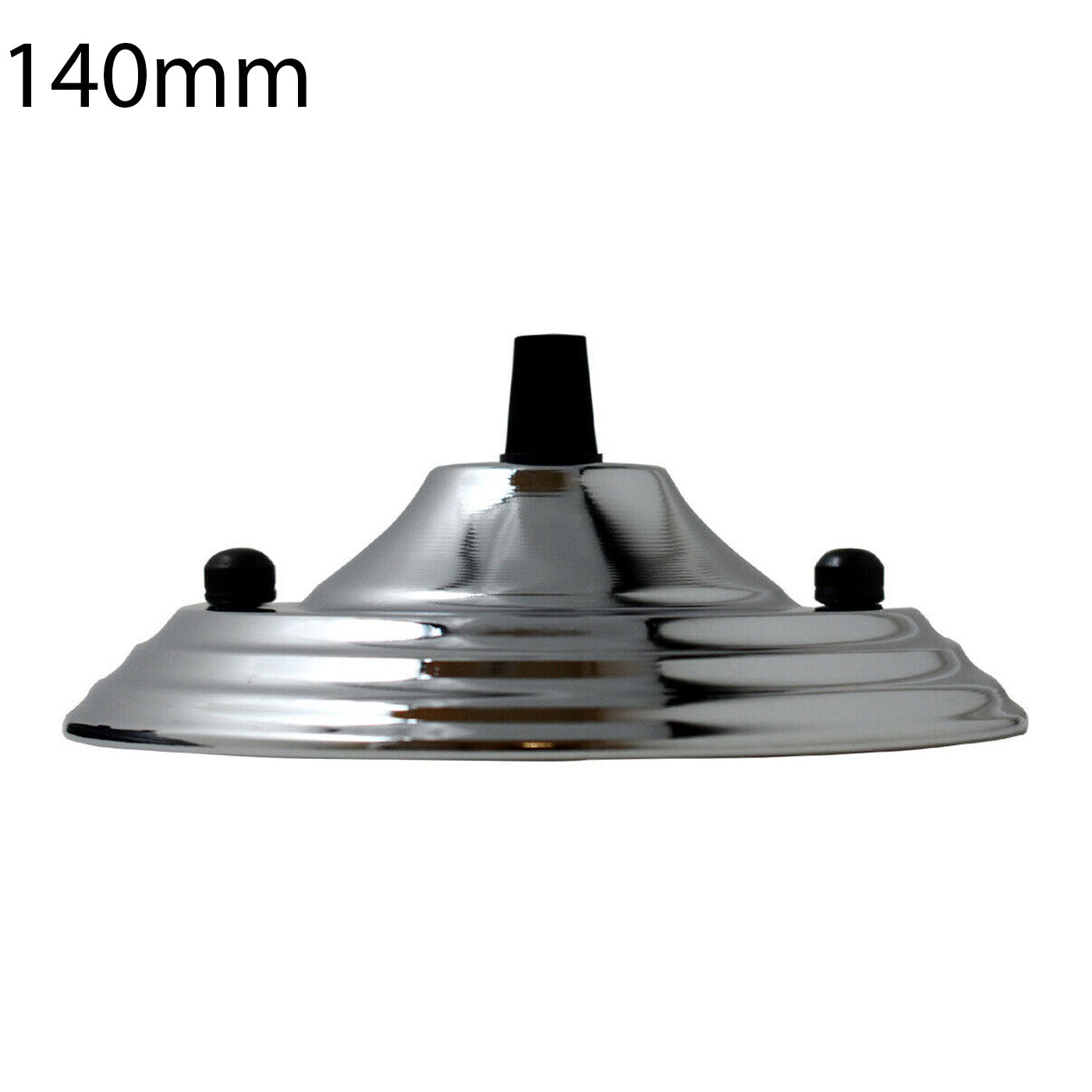 Chrome Ceiling Rose with Cord Grip, 140mm, 5kg Capacity